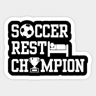 Soccer Rest Champion Sticker